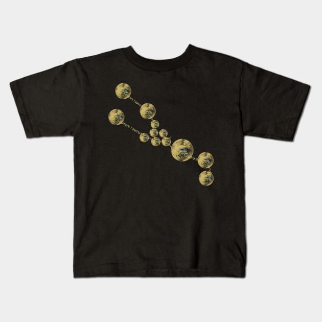 New Taurus zodiac constellation Kids T-Shirt by INDONESIA68